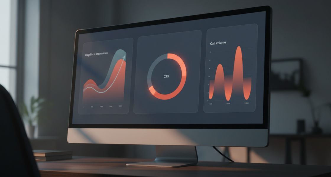 weblish.io Dashboard Displays Local SEO Performance Metrics for Businesses