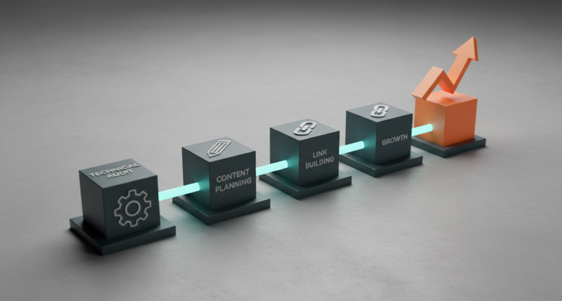 weblish.io demonstrates SEO strategy implementation and growth over time.