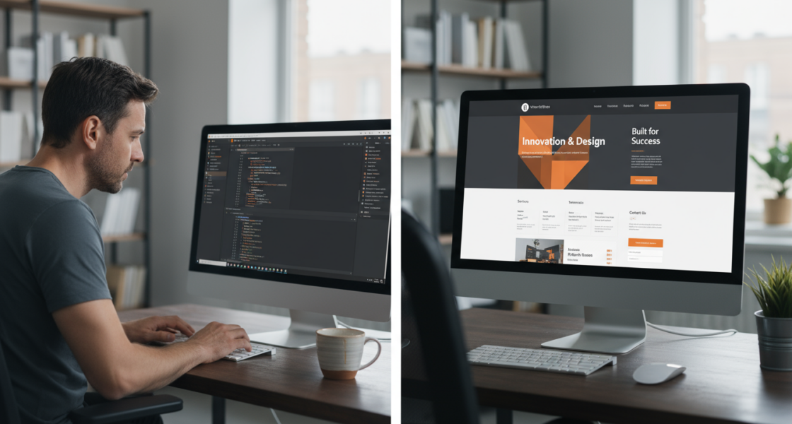 Expert developer crafts custom WordPress theme for weblish.io website launch.