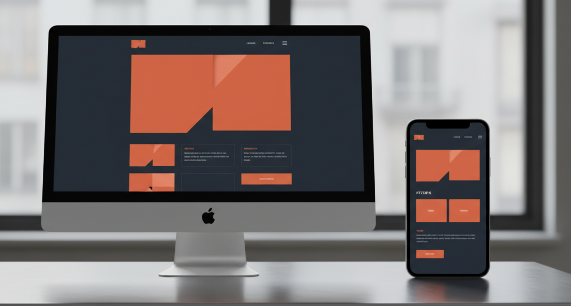 Modern website design shows weblish.io homepage responsive on desktop and mobile.