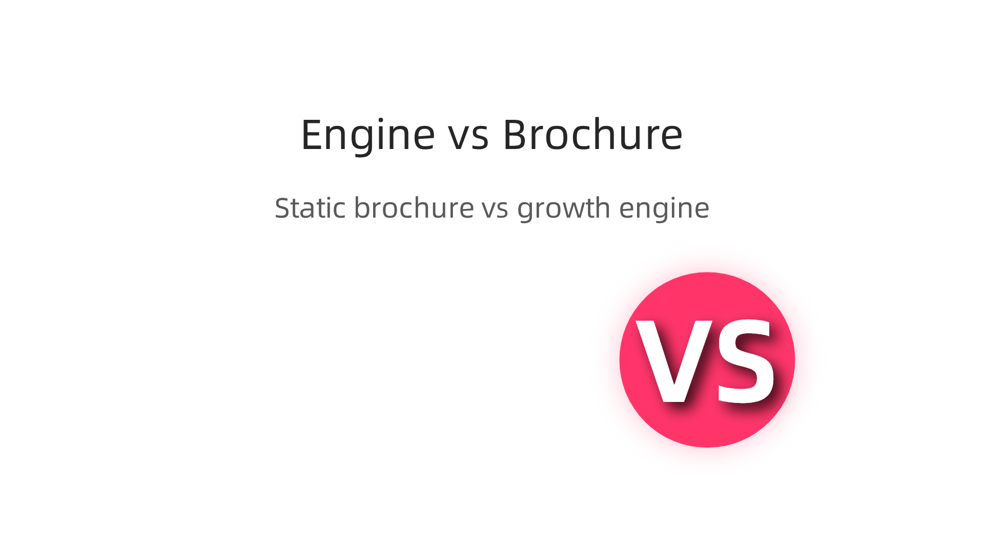 A visual comparing a static 'brochure' website with a dynamic, lead-generating 'growth engine' website, highlighting their different impacts on business.
