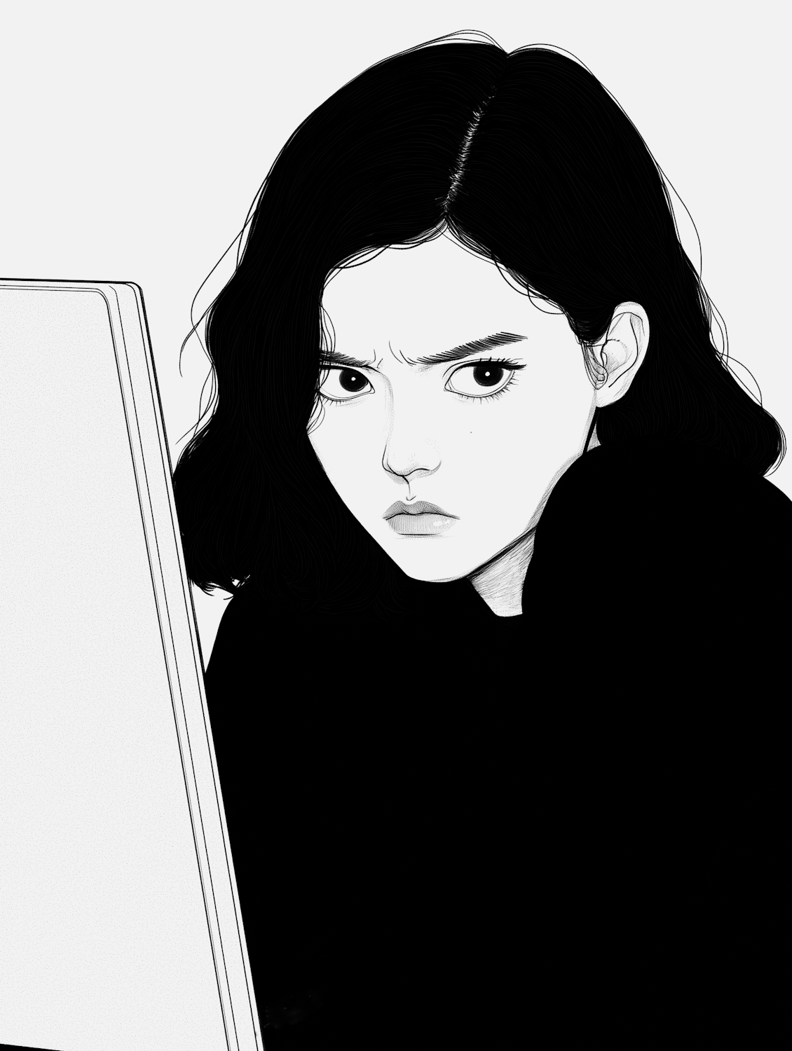 A person looking frustrated while trying to interact with a slow-loading or confusing website on their device, symbolizing a poor user experience.