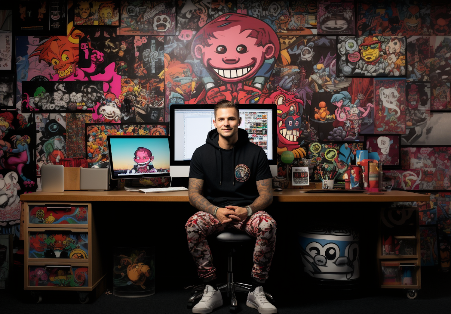 A creator actively engaging with their community, responding to comments and messages to build a loyal audience.