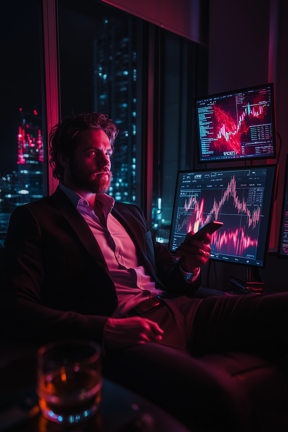 A small business owner critically evaluating a UI/UX designer's portfolio, prioritizing process and problem-solving over mere aesthetics.