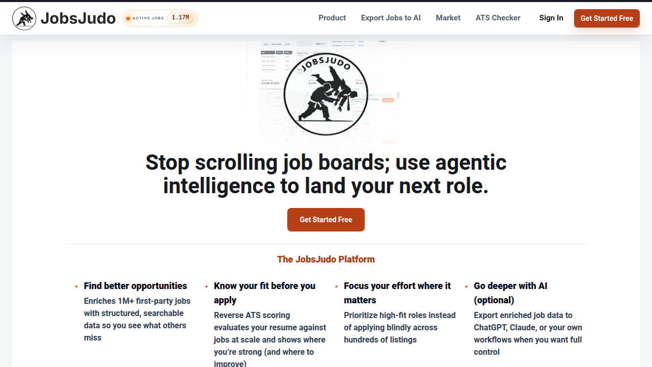 JobsJudo provides valuable data and insights into the current tech job market, including trends for design roles.