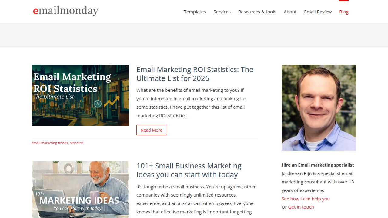 EmailMonday's website, a resource for email marketing statistics, showcases the high return on investment of automated campaigns.
